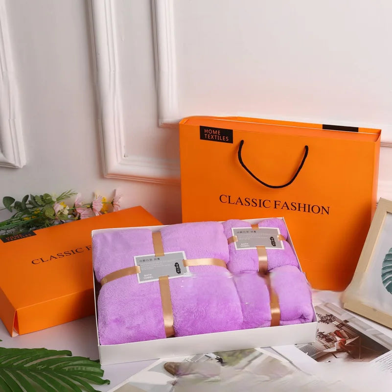 Coral Fleece Towel And Bath Towel Gift Set
