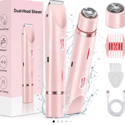 2-in-1 Rechargeable Dual-Head Electric Shaver & Hair Trimmer – Waterproof USB-C Grooming Kit - AR trading hub