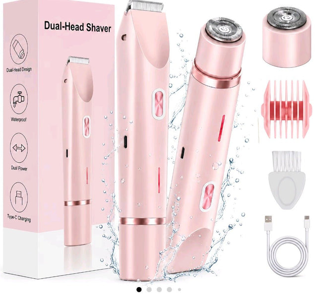 2-in-1 Rechargeable Dual-Head Electric Shaver & Hair Trimmer – Waterproof USB-C Grooming Kit - AR trading hub