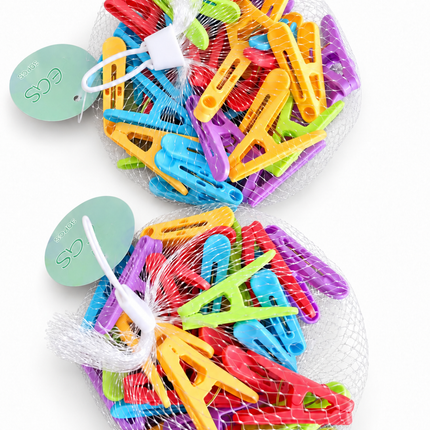 2-Pack 10M Clothesline Set with 60 Colourful Pegs – Strong Outdoor & Indoor Washing Line - AR trading hub