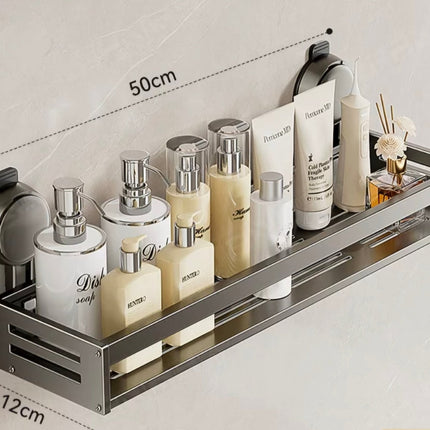50cm Wall-Mounted Bathroom Shelf – Large Shower Caddy & Toiletry Storage Rack - AR trading hub