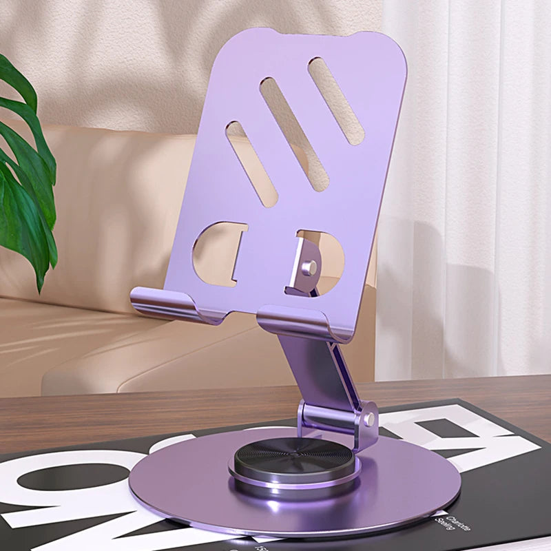 Metal Phone & Tablet Desk Stand – Foldable 360° Holder