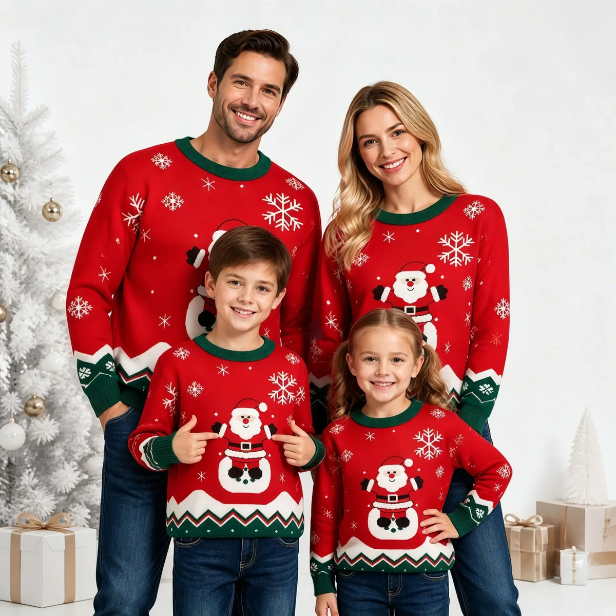 Christmas Family Matching Knit Sweater Set