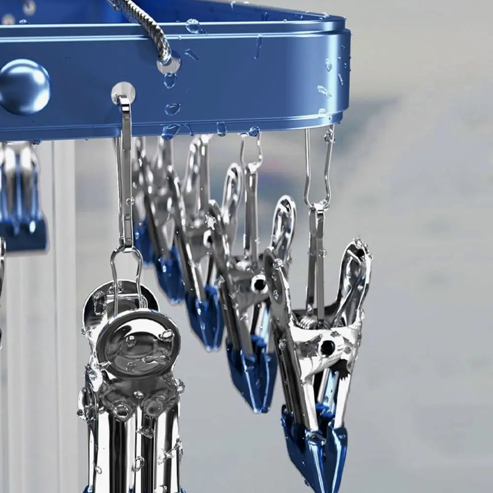 Aluminum Alloy Socks Drying Rack With 22/30 Clips