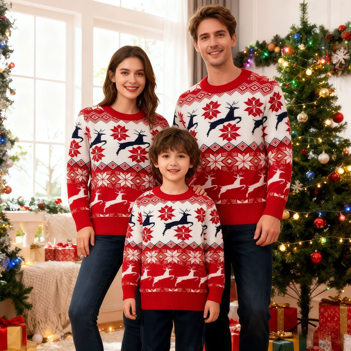 Christmas Family Matching Knit Sweater Set