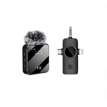 F16 3-in-1 Dual Wireless Lavalier Microphone – 2-Person Clip-On Mic with Noise Reduction & Windshields - AR trading hub