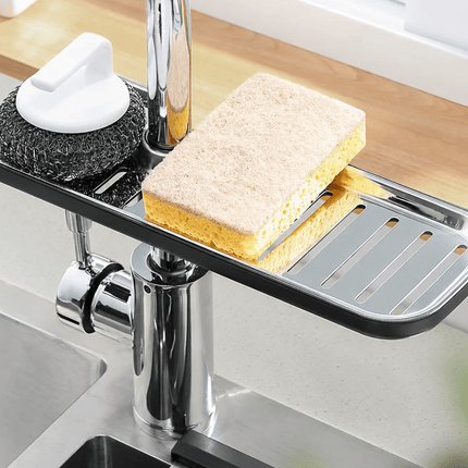 Faucet-Mounted Sink Caddy – Rotating Kitchen Sponge, Soap & Cleaning Accessories Holder with Drainage - AR trading hub