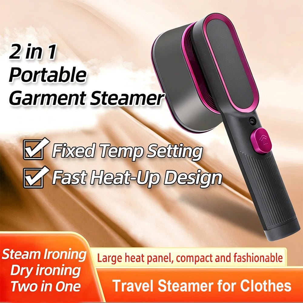 Handheld Travel Steamer And Dry Iron – Fast Heat Wrinkle Care - AR trading hub