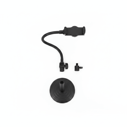 Heavy Duty Adjustable Desktop Phone & Mic Stand – Flexible Gooseneck, Black - AR trading hub
