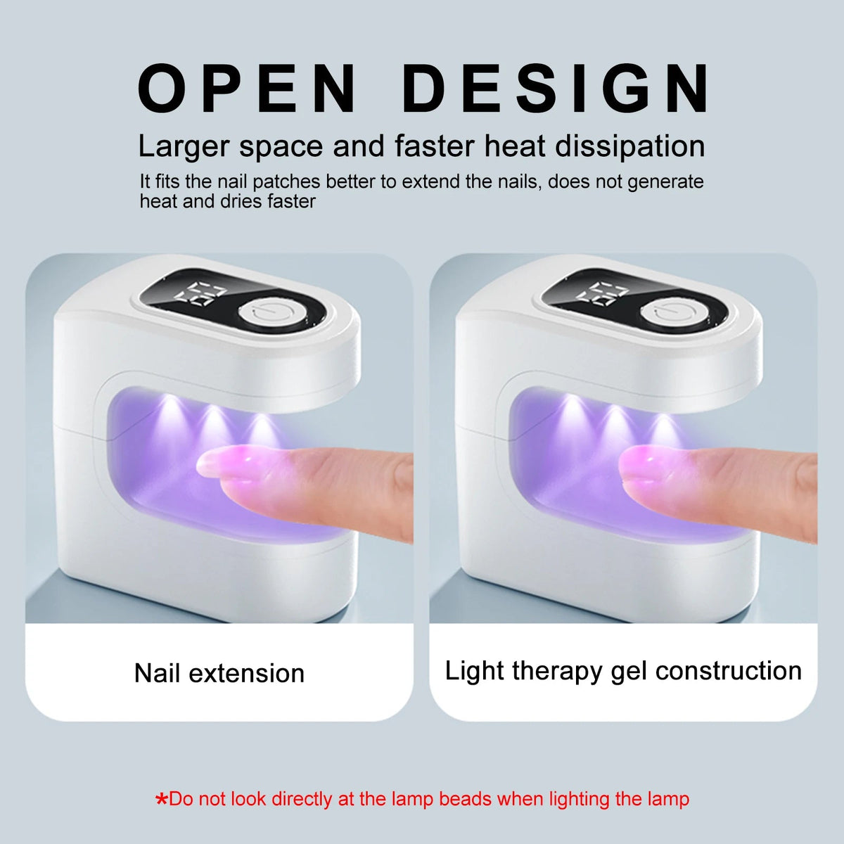 Mini UV LED Nail Dryer Lamp – Portable 30/60s Timer - AR trading hub