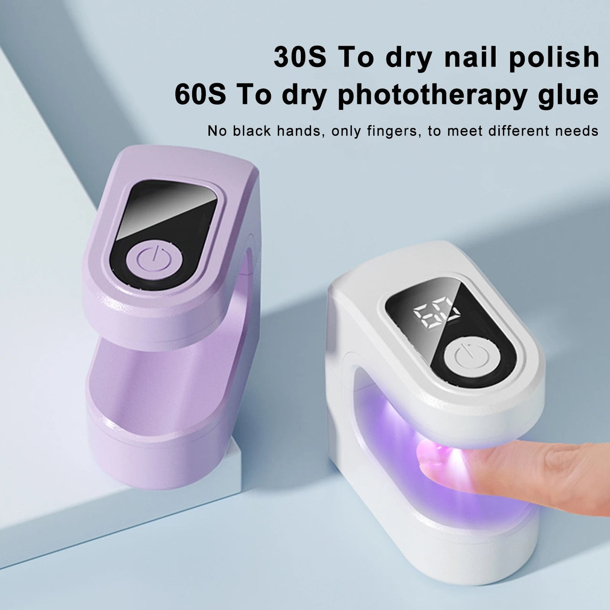 Mini UV LED Nail Dryer Lamp – Portable 30/60s Timer - AR trading hub