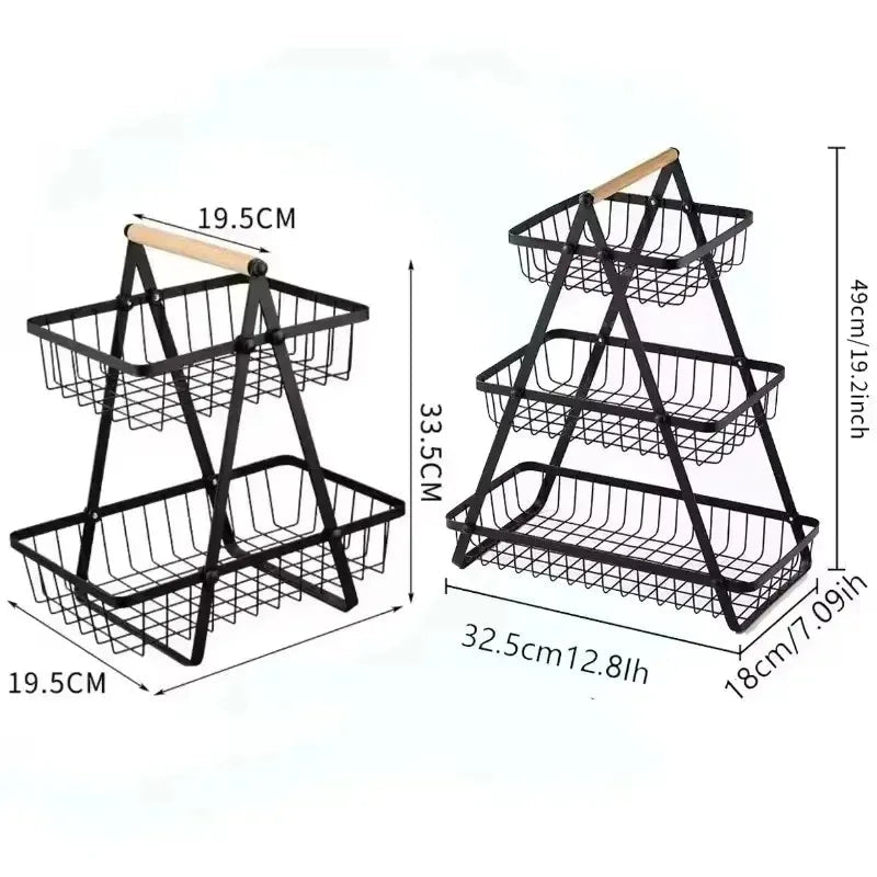Multi-Layer Fruit Basket Stand For Snacks & Produce - AR trading hub