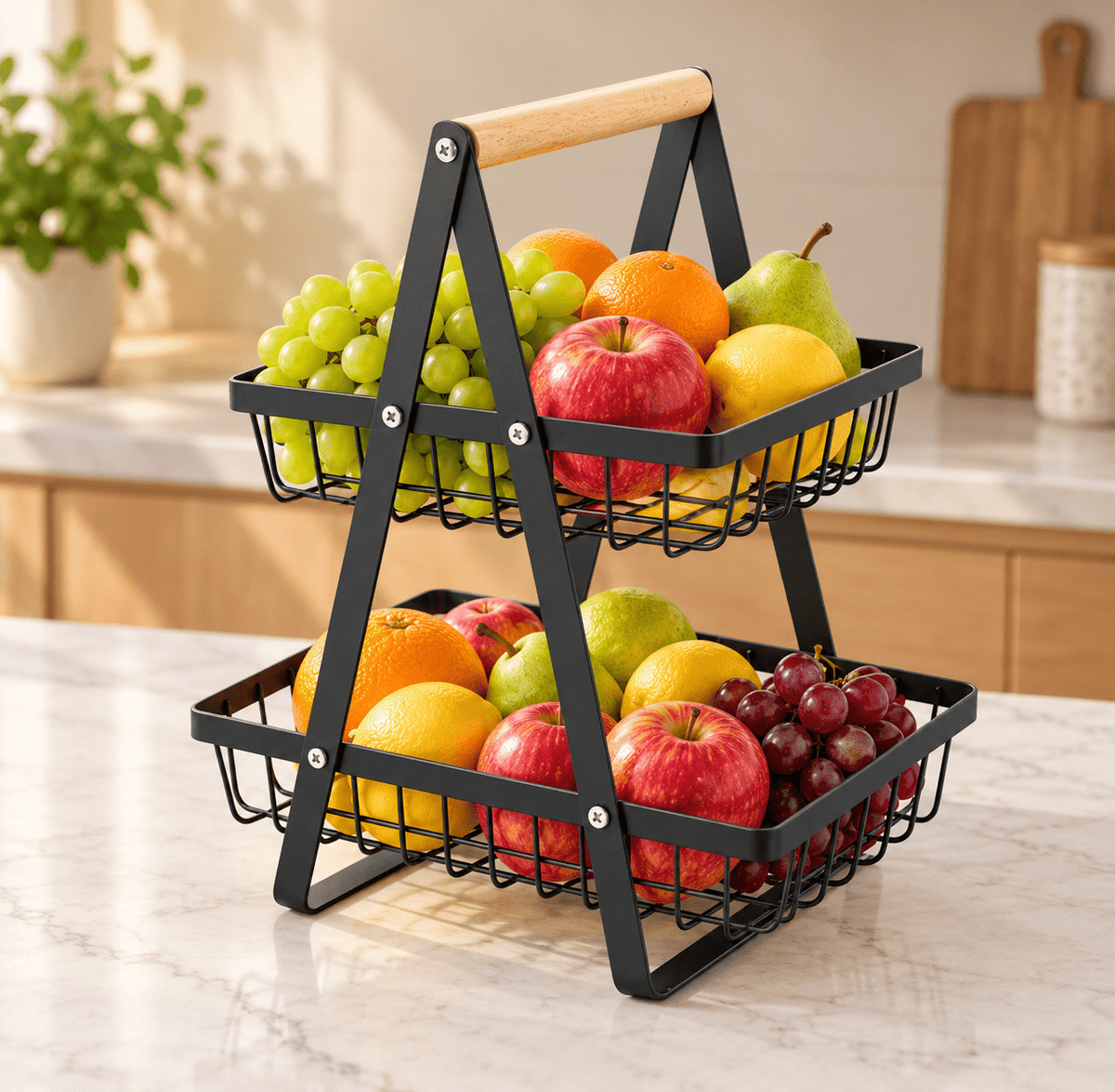 Multi-Layer Fruit Basket Stand For Snacks & Produce - AR trading hub