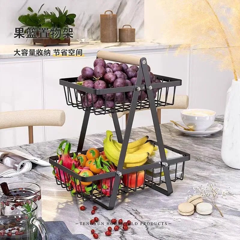 Multi-Layer Fruit Basket Stand For Snacks & Produce - AR trading hub