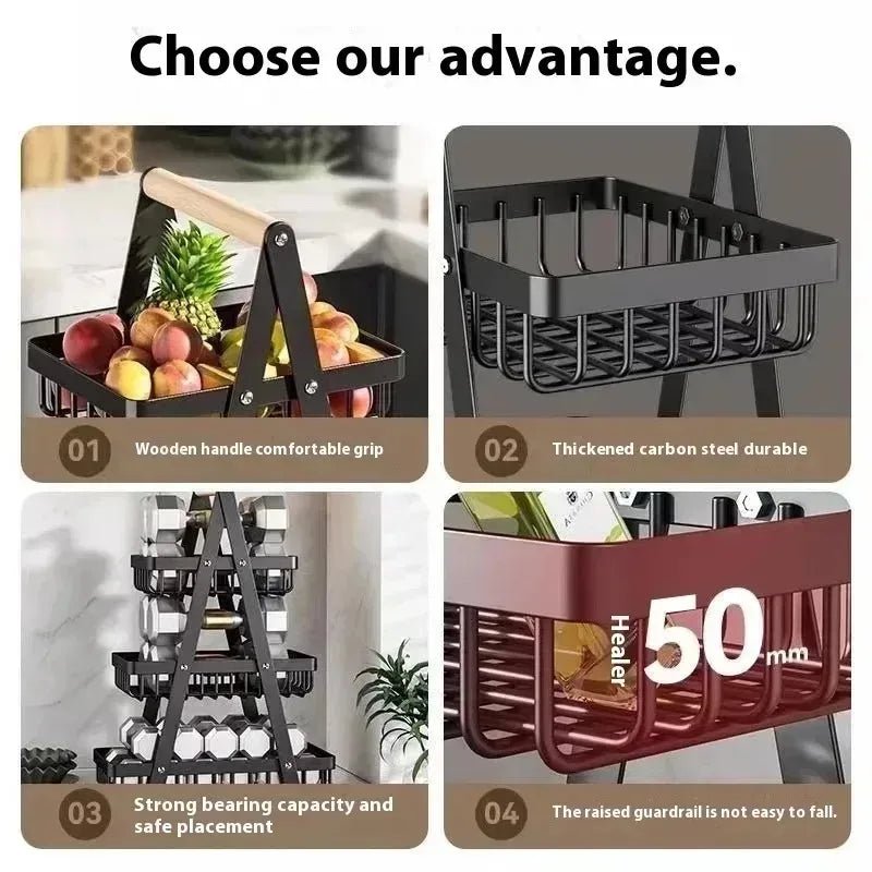 Multi-Layer Fruit Basket Stand For Snacks & Produce - AR trading hub