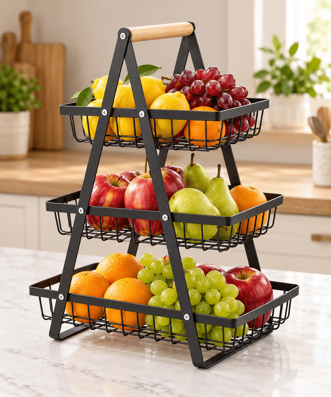 Multi-Layer Fruit Basket Stand For Snacks & Produce - AR trading hub