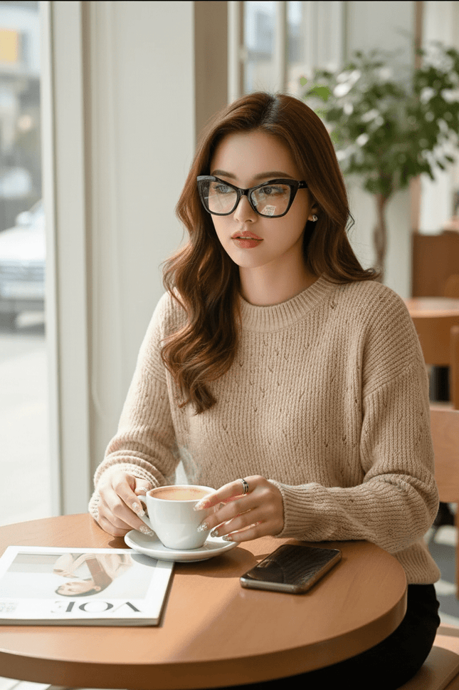 Retro Cat Eye Glasses – Trendy UV Protection Frames for Women - AR trading hub