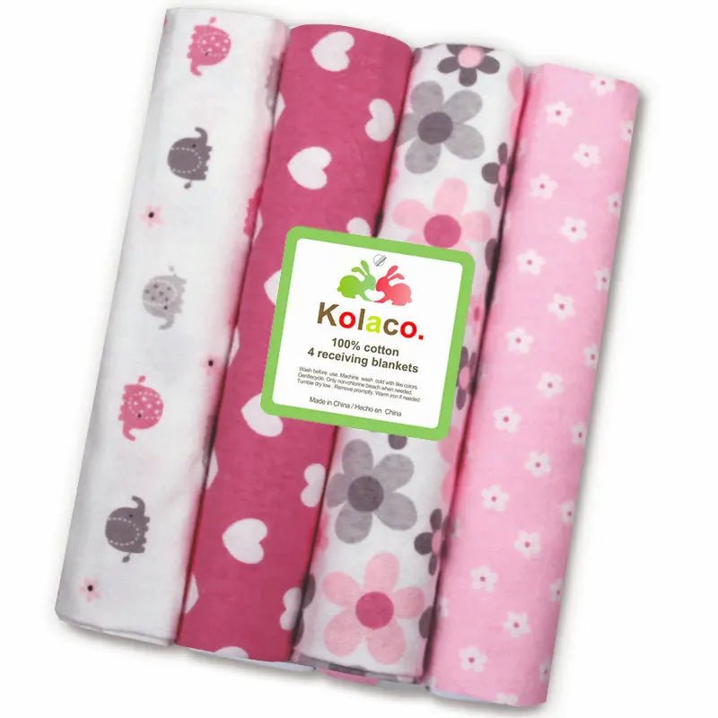 Soft Flannel Baby Receiving Blankets Set – 4 Pack - AR trading hub