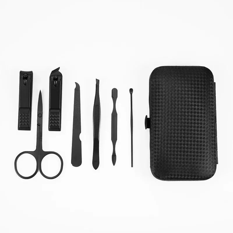 Stainless Steel Manicure Pedicure Set in Leather Case - AR trading hub