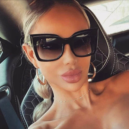 Trendy Cat-Eye black frame with UV protection Sunglasses - AR trading hub