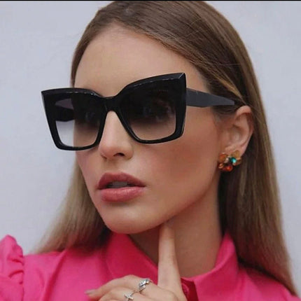 Trendy Cat-Eye black frame with UV protection Sunglasses - AR trading hub
