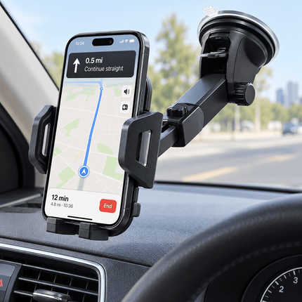 Universal Adjustable Car Phone Holder – 360° Dashboard & Windscreen Mount - AR trading hub